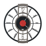ARTI & MESTIERI Orologio da Parete Particolare Butterfly Flowers Piccolo Nero E Fango