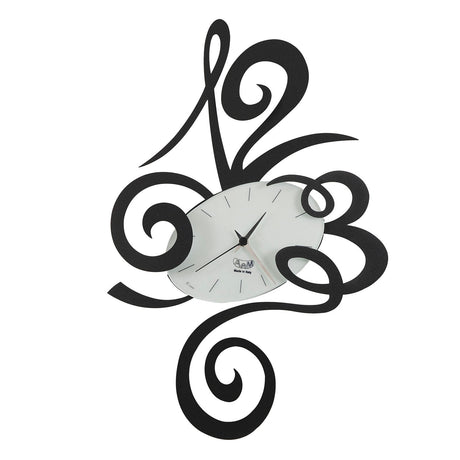 ARTI & MESTIERI Orologio da Parete di Design Robin Grande Nero