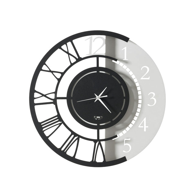 ARTI & MESTIERI Orologio da Parete Particolare Full Metal Jack Piccolo Nero E Bianco Marmo