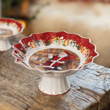 VILLEROY & BOCH Toy's Fantasy Ciotola con Piede 24cm Tavola Natalizia Natale