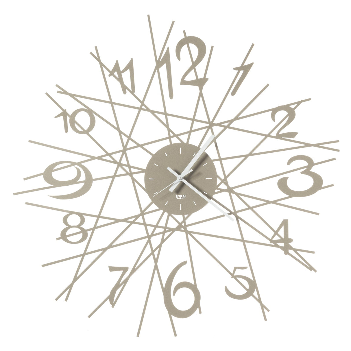 ARTI & MESTIERI Orologio di Design da Parete Zig Zag Beige