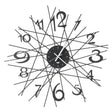 ARTI & MESTIERI Orologio di Design da Parete Zig Zag Nero