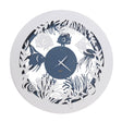 ARTI & MESTIERI Orologio da Parete di Design con Pesciolini Nettuno Azzurro E Bianco Marmo