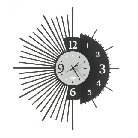 ARTI & MESTIERI Orologio da Parete di Design Miro Nero E Bianco Marmo