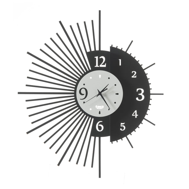 ARTI & MESTIERI Orologio da Parete di Design Miro Nero E Bianco Marmo