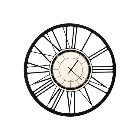 ARTI & MESTIERI Orologio da Parete di Design Classico Piccolo Nero