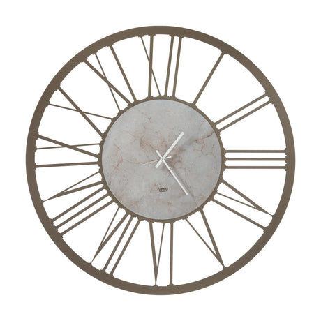 ARTI & MESTIERI Orologio da Parete Design Big 90 Bronzo E Marmo Travertino