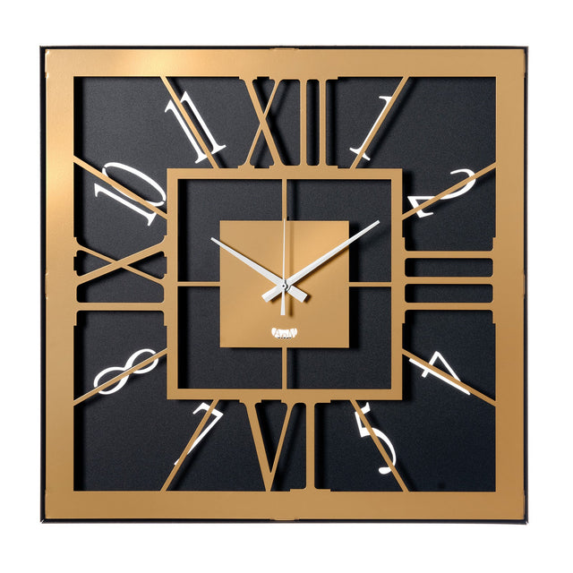 ARTI & MESTIERI Orologi da Parete di Design Tauro Nero E Oro Laccato