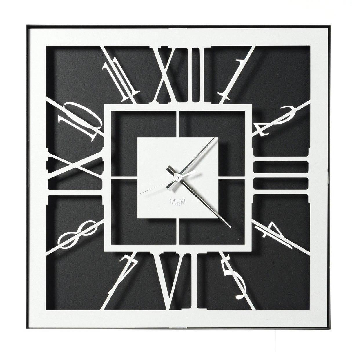 ARTI & MESTIERI Orologi da Parete di Design Tauro Nero E Bianco Marmo