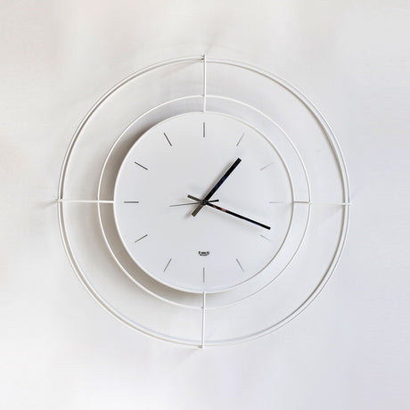 ARTI & MESTIERI Orologio da Parete Contemporaneo Nudo Piccolo Bianco