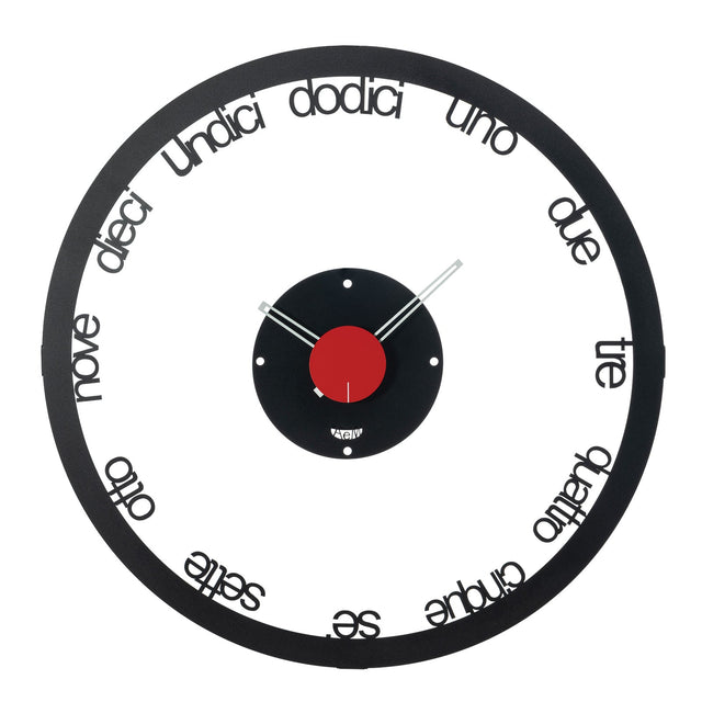 ARTI & MESTIERI Orologio Grande da Parete di Design Circolo Nero
