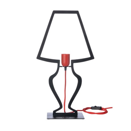 ARTI & MESTIERI Lampada da Tavolo Design Silhouette Grande Nero