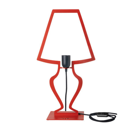 ARTI & MESTIERI Lampada da Tavolo Design Silhouette Grande Rosso