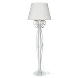 ARTI & MESTIERI Lampada da Terra Moderna di Design Circeo Bianco Marmo Paralume Avorio