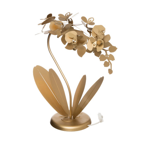ARTI & MESTIERI Lampada da Tavolo Floreale Orchidea Piccola Oro