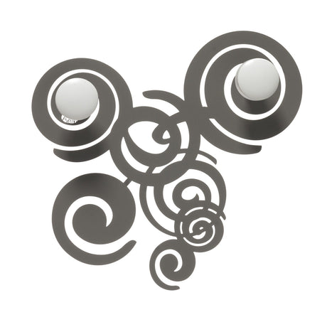 ARTI & MESTIERI Appendiabiti di Design Ganci da Parete con Riccioli Arabesque Fango