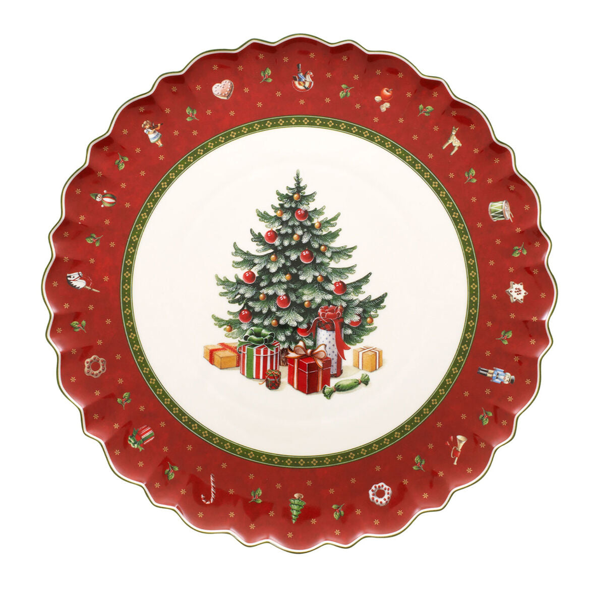 VILLEROY & BOCH Toy's Delight Piatto Torta Panettone Albero di Natale 33cm