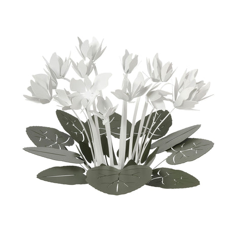 ARTI & MESTIERI Centro Tavola di Design Ciclamino Verde Salvia E Bianco