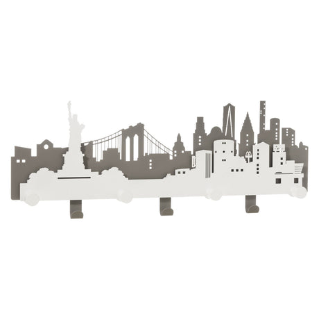 ARTI & MESTIERI Appendiabiti In Ferro da Parete New York Fango E Bianco Marmo