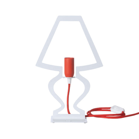 ARTI & MESTIERI Lampada da Tavolo Design Silhouette Piccola Bianco
