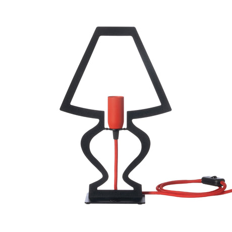 ARTI & MESTIERI Lampada da Tavolo Design Silhouette Piccola Nero