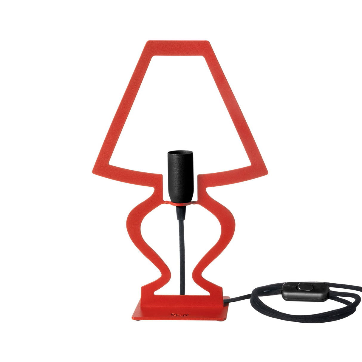 ARTI & MESTIERI Lampada da Tavolo Design Silhouette Piccola Rosso