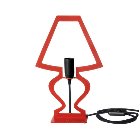 ARTI & MESTIERI Lampada da Tavolo Design Silhouette Piccola Rosso