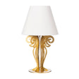 ARTI & MESTIERI Piccola Lampada da Tavolo con Paralume Circeo Oro Trasparente Paralume Avorio
