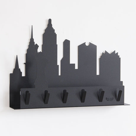 ARTI & MESTIERI Portachiavi Moderno da Parete "New York" Nero