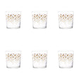 SIMPLE DAY Set 6 Bicchieri Stelle di Natale 350ml Oro Vetro