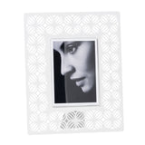 ARTI & MESTIERI Portafoto di Design Ikat Grande Bianco Marmo