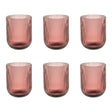 ROSE & TULIPANI Twisty Bicchiere Acqua Set 6 Pezzi 260ml Rosa Vetro