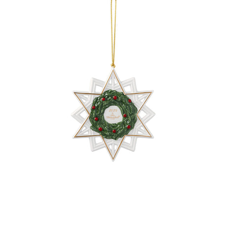 VILLEROY & BOCH Annual Ornaments 2024 Addobbo per Albero di Natale Stella 10,5cm Porcellana