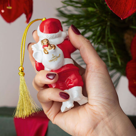 VILLEROY & BOCH Annual Ornaments 2024 Addobbo per Albero di Natale Babbo Natale 10,5cm Porcellana