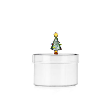 ICHENDORF Christmas Tales Scatola per Biscotti Albero di Natale con Stella 13,5x13cm Vetro Borosilicato