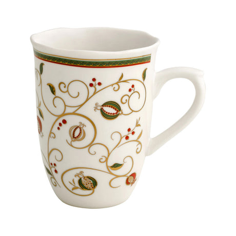 BRANDANI Tempo di Festa Set 2 Pezzi MUG Tazza Caffè Tè Tavola Natale Porcellana