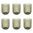 ROSE & TULIPANI Twisty Bicchiere Acqua Set 6 Pezzi 260ml Grigio Vetro