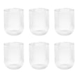 ROSE & TULIPANI Twisty Bicchiere Acqua Set 6 Pezzi 260ml Trasparente Vetro