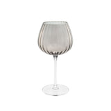 ROSE & TULIPANI Prismia Calici Universali Set 6 Pezzi 460ml Grigio Vetro Soffiato e Pasta
