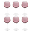 Calici universali Rose & Tulipani in vetro soffiato rosa 460 ml