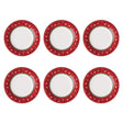 VILLEROY & BOCH Toy's Delight Specials Piatto Piano Set 6 Pezzi Rosso Rotondo 27cm Tavola Natale