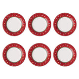 VILLEROY & BOCH Toy's Delight Specials Piatto Piano Set 6 Pezzi Rosso Rotondo 27cm Tavola Natale