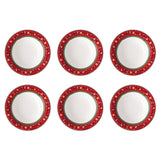 VILLEROY & BOCH Toy's Delight Specials Piatto Fondo Set 6 Pezzi Rosso Rotondo 23cm Tavola Natale