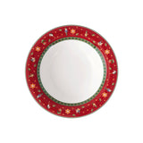 VILLEROY & BOCH Toy's Delight Specials Piatto Fondo Set 6 Pezzi Rosso Rotondo 23cm Tavola Natale