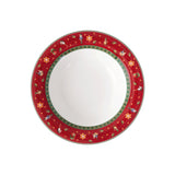 VILLEROY & BOCH Set 6 Piatti Fondi Natalizi Toy's Delight Specials Rosso in Porcellana Premium 23cm