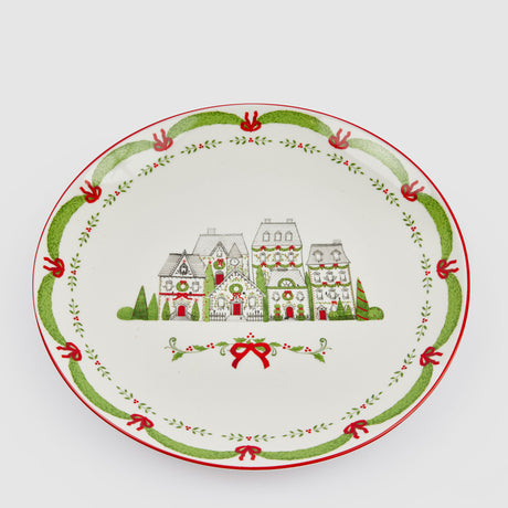 EDG Enzo De Gasperi Piatto Piano Christmas 25cm Porcellana Tavola di Natale