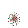 BIZZOTTO Pendaglio Bead Fiocco di Neve 15cm con Gemme Rosse e Verdi