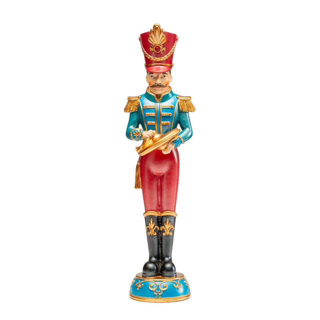 NOEL by Lamart Soldatino Schiaccianoci di Natale con Piatti 33cm Azzurro Decorazione di Natale