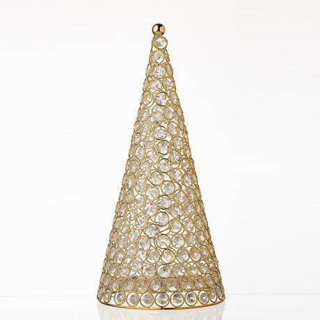 NOEL by Lamart Abete Albero di Natale con LED 31cm Oro Metallo Decorazione Natalizia