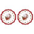 EASY LIFE Nostaligc Christmas Set 2 Tovagliette Sagomate Tonde 34,5cm Tavola di Natale